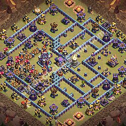 Diseño de aldea para Guerra Anti 2 Estrellas Ayuntamiento 15 Copiar - COC TH15 Perfecta Distribucion 2026 + Enlace, #1394