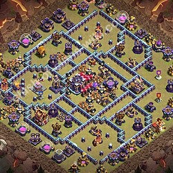 Base War Anti Bintang 3 TH15 dengan Link, Salin Desain Liga Perang Klan (CWL) Balai Kota 15 2026, #2228