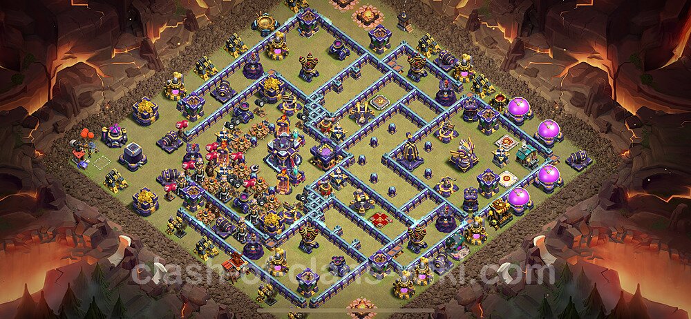 TH15 Anti 2 Stars War Base Plan with Link, Copy Town Hall 15 CWL Design 2024, #1394