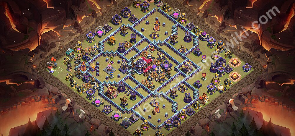 Base War Anti Bintang 3 TH15 dengan Link, Salin Desain Liga Perang Klan (CWL) Balai Kota 15 2026, #2228