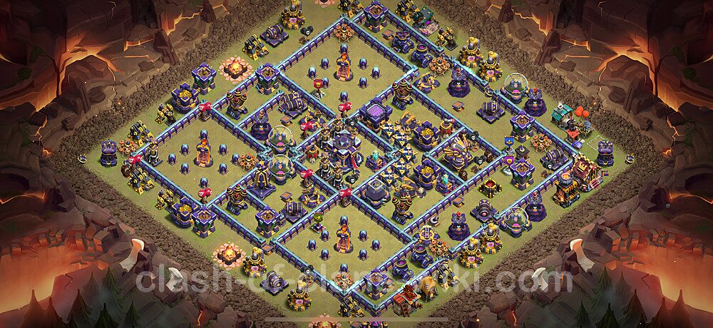 TH15 Anti 3 Stars War Base Plan with Link, Copy Town Hall 15 CWL Design 2025, #2629