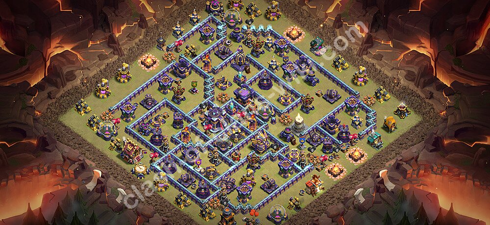 Top Anti 3 Etoiles Base de Guerre HDV 15 + Lien (Link) 2026 gdc - Hôtel de Ville 15 Base Copier, #2638
