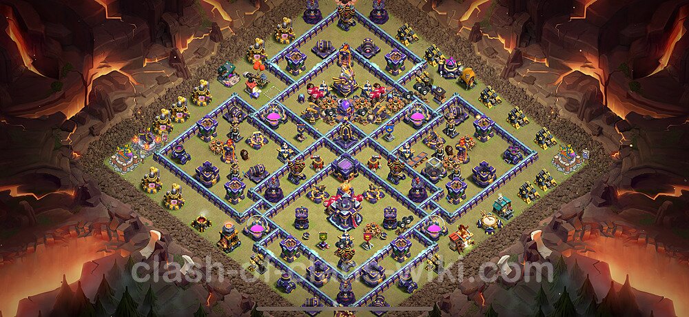 TH15 Anti 3 Stars War Base Plan with Link, Copy Town Hall 15 CWL Design 2025, #2848