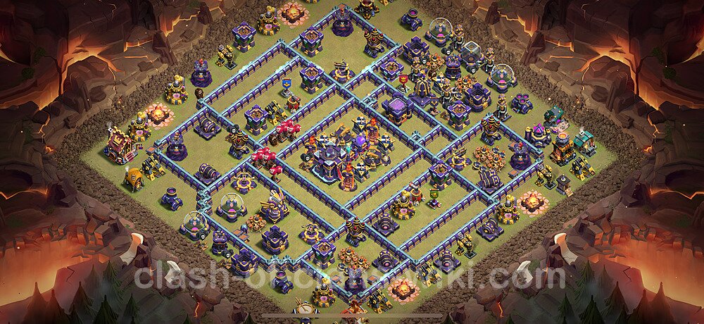 Diseño de aldea para Guerra Anti 2 Estrellas Ayuntamiento 15 Copiar - COC TH15 Perfecta Distribucion 2025 + Enlace, #2992