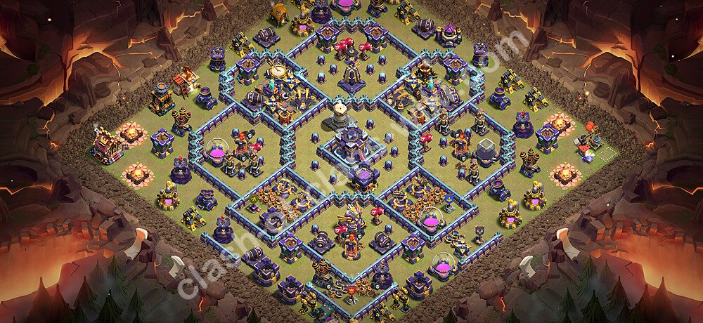 TH15 Anti 2 Stars War Base Plan with Link, Legend League, Copy Town Hall 15 CWL Design 2026, #3569
