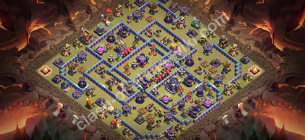 TH15 Anti 3 Stars War Base Plan with Link, Copy Town Hall 15 CWL Design 2026, #3668