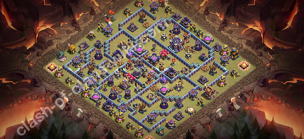 TH15 Anti 3 Stars War Base Plan with Link, Anti Air / Electro Dragon, Copy Town Hall 15 CWL Design 2026, #3678