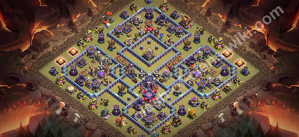 TH15 Anti 3 Stars War Base Plan with Link, Hybrid, Copy Town Hall 15 CWL Design 2026, #3687