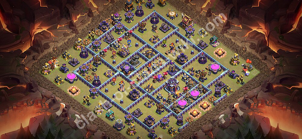TH15 Anti 3 Stars War Base Plan with Link, Anti Everything, Copy Town Hall 15 CWL Design 2026, #3703