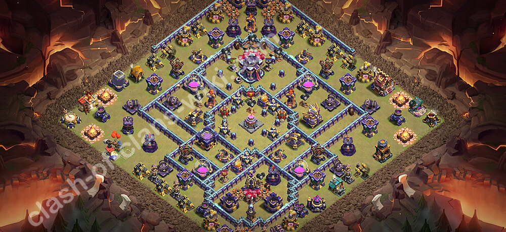 TH15 Anti 2 Stars War Base Plan with Link, Copy Town Hall 15 CWL Design 2026, #3712