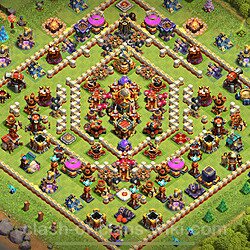 Anti Dragon TH16 Base Plan with Link, Copy Town Hall 16 Anti Air Design, #1496