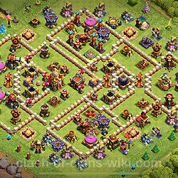 Diseño de aldea Anti Todo Ayuntamiento 16 Copiar, Híbrido - COC TH16 Perfecta Distribucion + Enlace, #1568