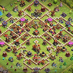 TH16 Trophy Base Plan with Link, Copy Town Hall 16 Base Design, #1601