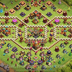 Gute Base für Verteidigung RH16 + Link -  COC Rathaus 16 Kopieren Base, #1819