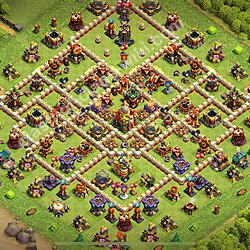 TH16 Trophy Base Plan with Link, Legend League, Copy Town Hall 16 Base Design 2026, #2185