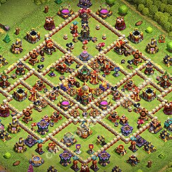 Base Trofi TH16 dengan Link, Liga Legenda, Salin Desain Base Balai Kota 16 2026, #2185
