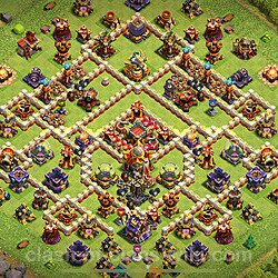 Base plan (layout), Town Hall Level 16 for trophies (defense) (#2666)