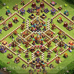 TH16 Anti 2 Stars Base Plan with Link, Anti Air / Electro Dragon, Copy Town Hall 16 Base Design, #2893
