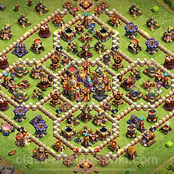 Base plan (layout), Town Hall Level 16 for trophies (defense) (#2940)