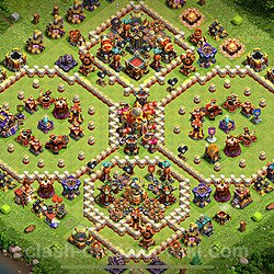 Base plan (layout), Town Hall Level 16 for trophies (defense) (#2973)