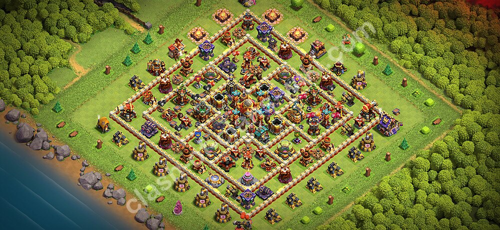 Base Trofi TH16 dengan Link, Hybrid, Salin Desain Base Balai Kota 16 2026, #1482