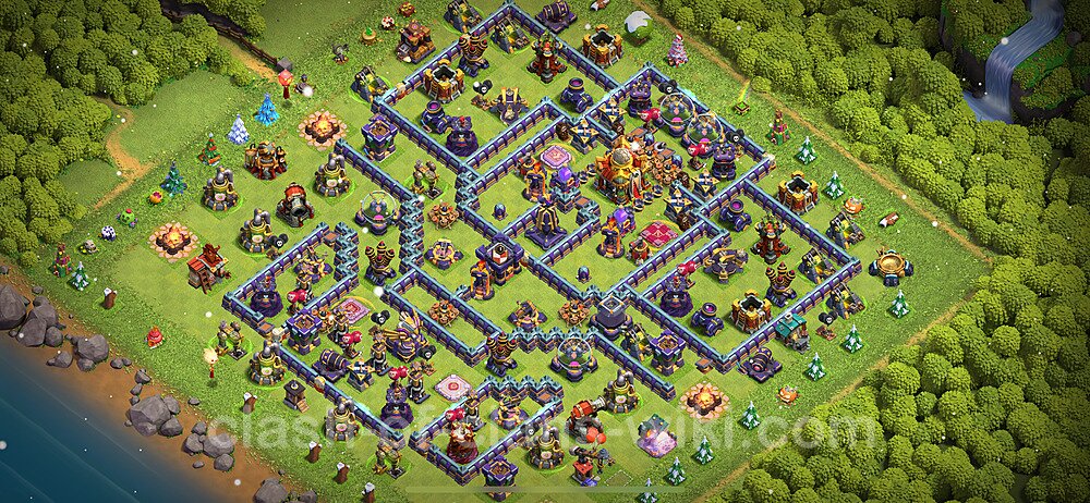 Gute Base für Verteidigung RH16 + Link, Legend League 2024 -  COC Rathaus 16 Kopieren Base, #1508