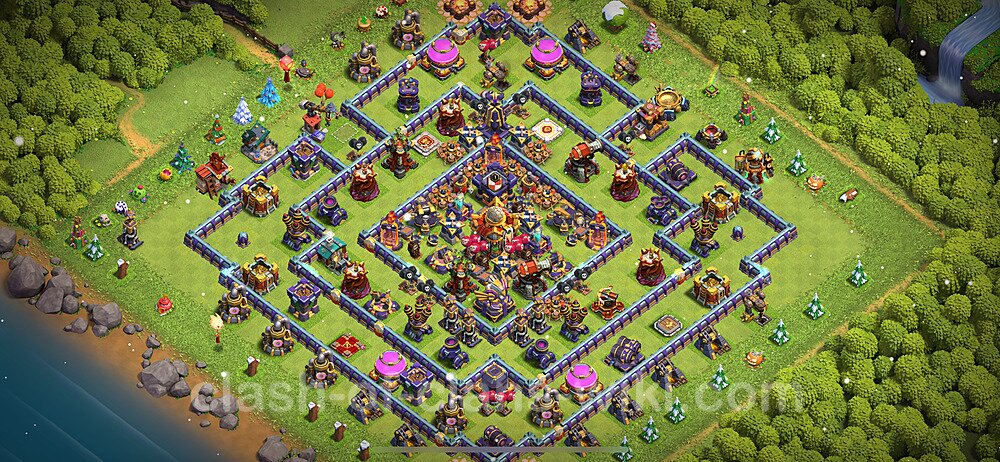 Anti Everything TH16 Base Plan with Link, Hybrid, Copy Town Hall 16 Design 2024, #1586