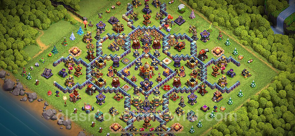 TH16 Anti 2 Stars Base Plan with Link, Anti Everything, Copy Town Hall 16 Base Design 2024, #1732