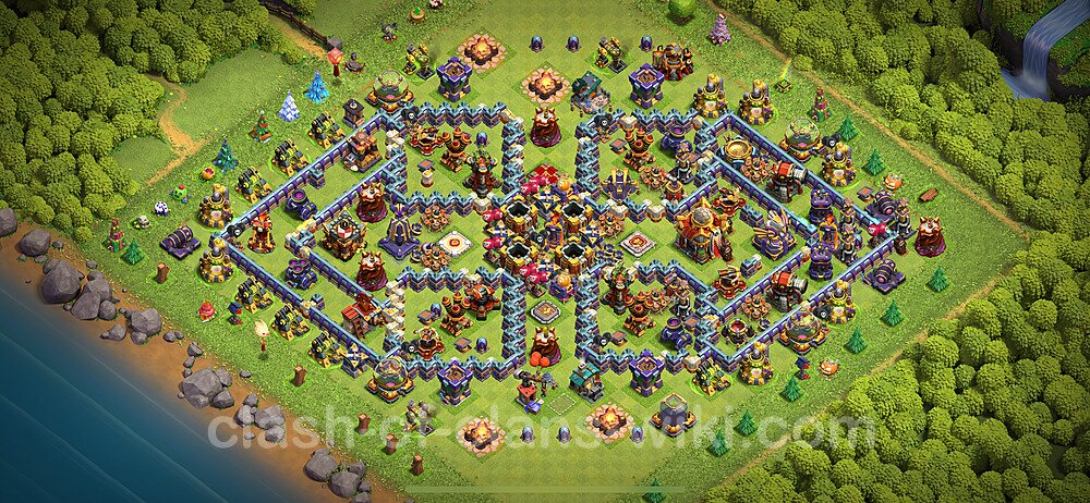 Die Anti 3 Sterne Base RH16 + Link 2024 - COC Rathaus 16 Kopieren Base, #1815