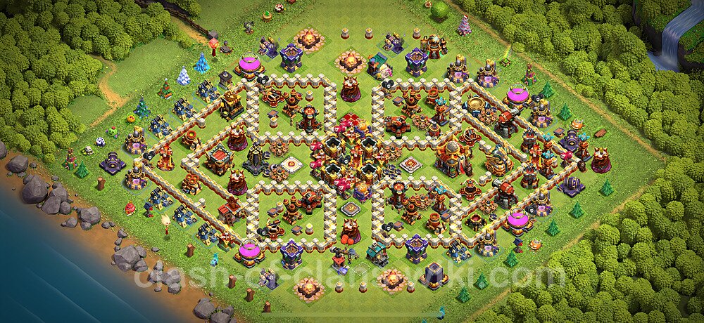 TH16 Anti 3 Stars Base Plan with Link, Copy Town Hall 16 Base Design 2025, #1815