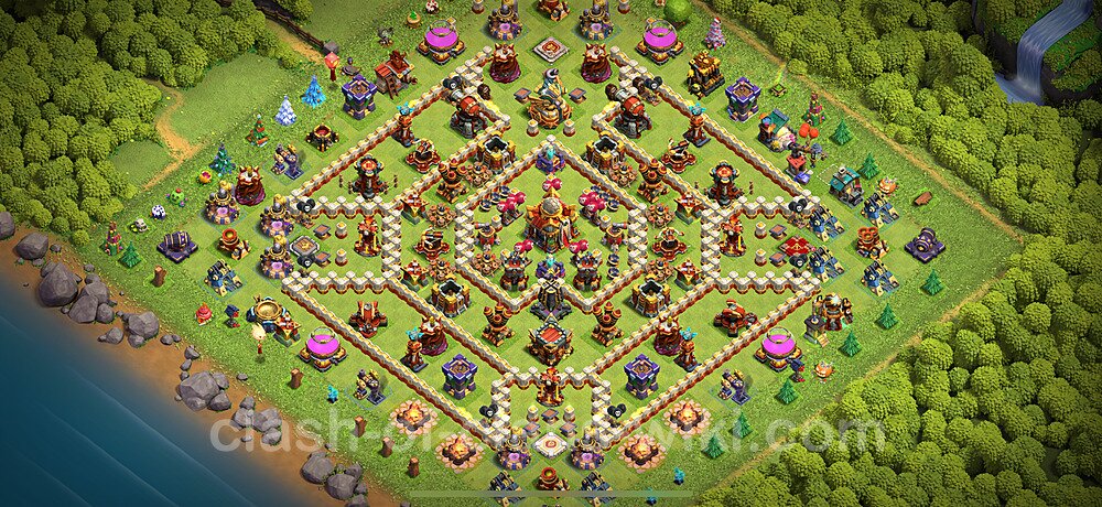 TH16 Anti 3 Stars Base Plan with Link, Anti Air / Electro Dragon, Copy Town Hall 16 Base Design 2024, #1820