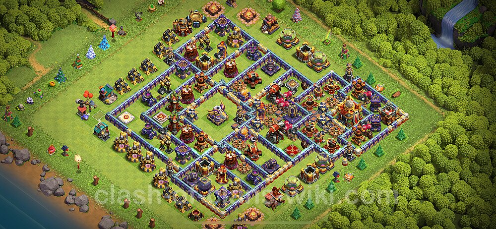 TH16 Trophy Base Plan with Link, Copy Town Hall 16 Base Design 2024, #1857