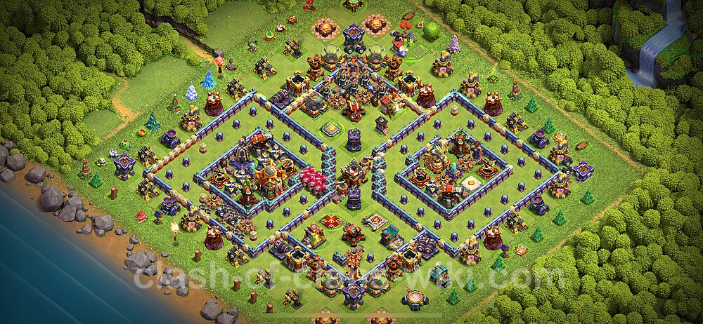 TH16 Anti 3 Stars Base Plan with Link, Anti Everything, Copy Town Hall 16 Base Design 2024, #1871