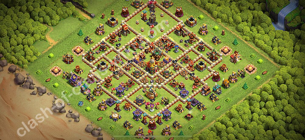 TH16 Trophy Base Plan with Link, Legend League, Copy Town Hall 16 Base Design 2026, #2185