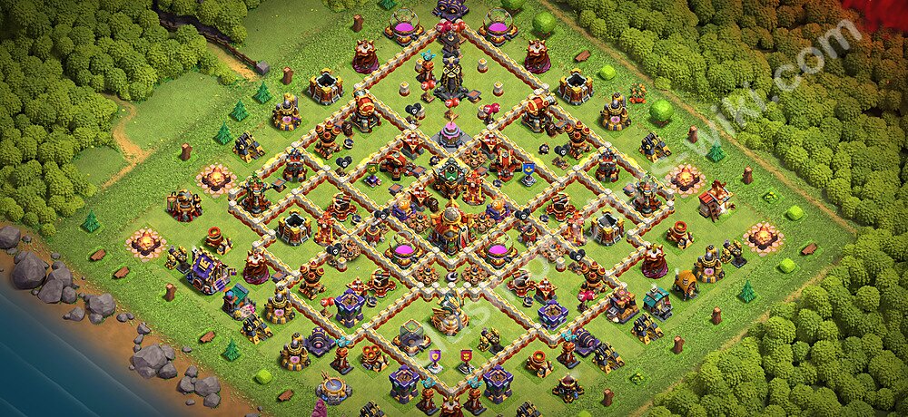 Base Trofi TH16 dengan Link, Liga Legenda, Salin Desain Base Balai Kota 16 2026, #2185