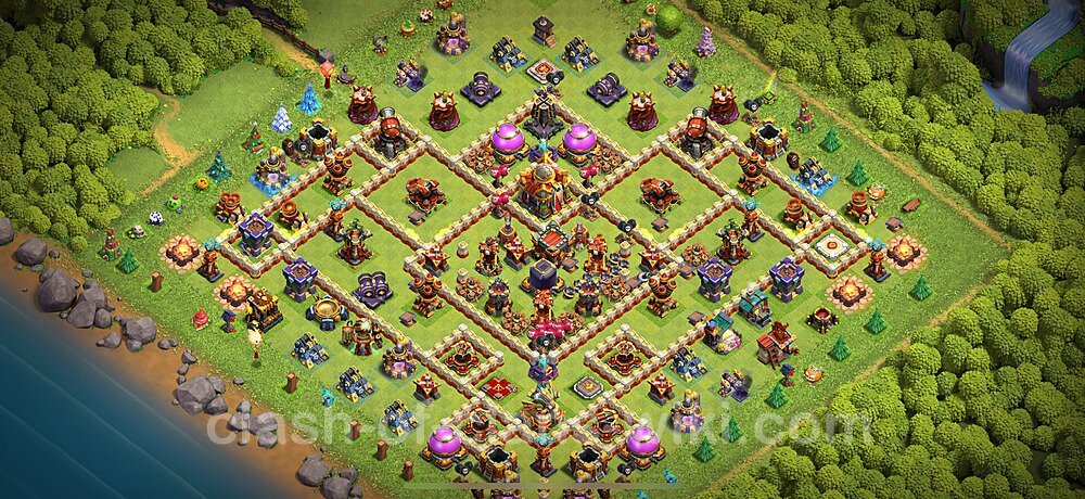 TH16 Anti 3 Stars Base Plan with Link, Anti Everything, Copy Town Hall 16 Base Design 2024, #2204