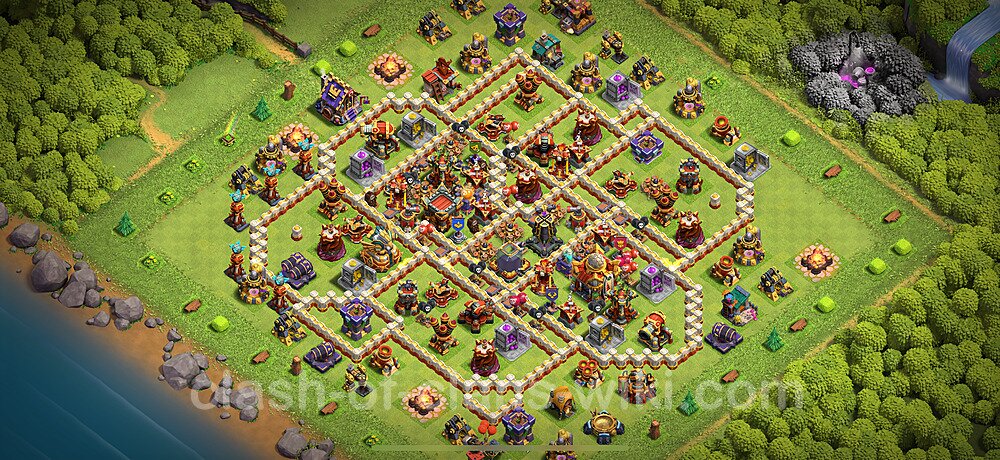 TH16 Anti 3 Stars Base Plan with Link, Copy Town Hall 16 Base Design 2025, #2704
