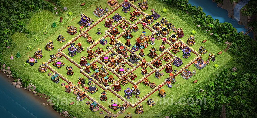 Die Anti 3 Sterne Base RH16 + Link 2025 - COC Rathaus 16 Kopieren Base, #2837