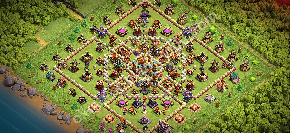 Base Anti Bintang 2 TH16 dengan Link, Hybrid, Salin Desain Base Balai Kota 16 2026, #2926