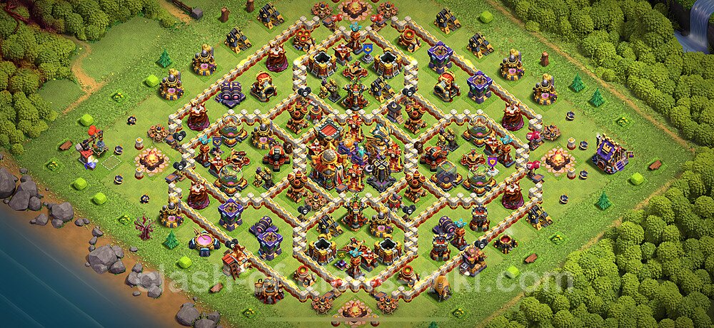 TH16 Anti 3 Stars Base Plan with Link, Copy Town Hall 16 Base Design 2025, #2940