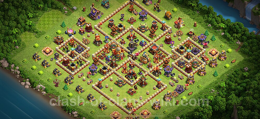 Anti Everything TH16 Base Plan with Link, Copy Town Hall 16 Design 2025, #2954