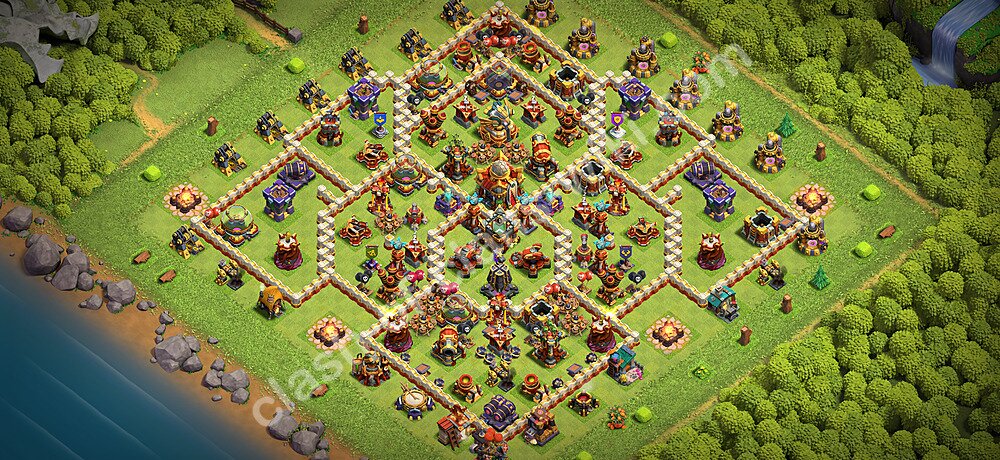 Top TH16 Unbeatable Anti Loot Base Plan with Link, Anti Everything, Copy Town Hall 16 Base Design 2026, #3280