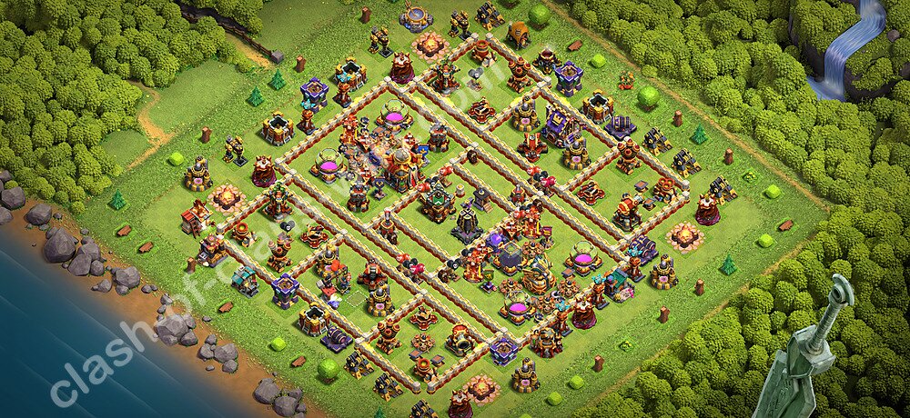 Full Upgrade TH16 Base Plan with Link, Hybrid, Copy Town Hall 16 Max Levels Design 2026, #3431