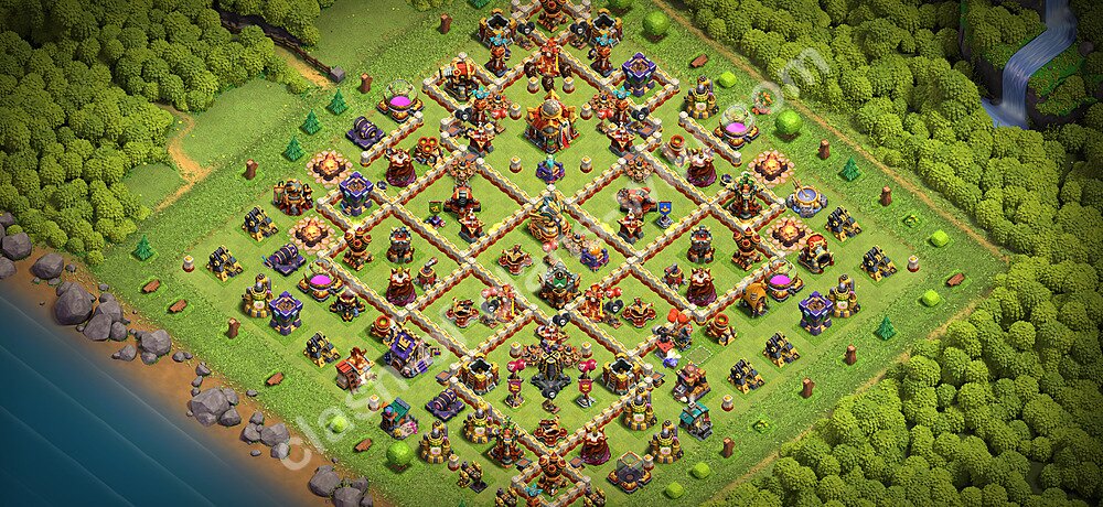 TH16 Anti 3 Stars Base Plan with Link, Anti Air / Electro Dragon, Copy Town Hall 16 Base Design 2026, #3511