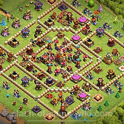 Base plan TH16 (design / layout) with Link, Anti Everything for Farming, #1493