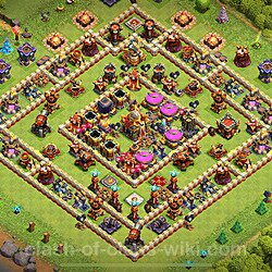 Base plan TH16 (design / layout) with Link for Farming, #1509