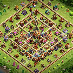 Tata letak base, Balai Kota Level 16 untuk farming (#1513)