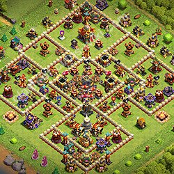 Tata letak base, Balai Kota Level 16 untuk farming (#1587)