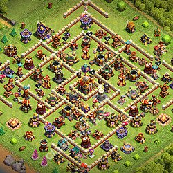 Base TH16 (desain / tata letak) dengan Link, Anti Bintang 3 untuk Farming 2026, #1620