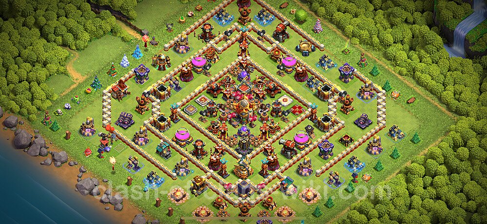 Base plan TH16 (design / layout) with Link, Anti 2 Stars, Hybrid for Farming 2025, #1489